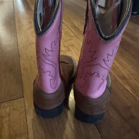 Pink and Brown Western Boots - Picture 3 of 4
